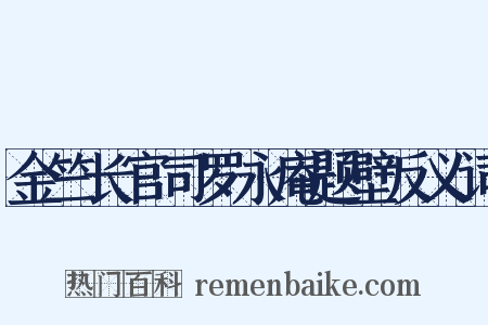 金竺长官司罗永庵题壁反义词是什么意思的图片